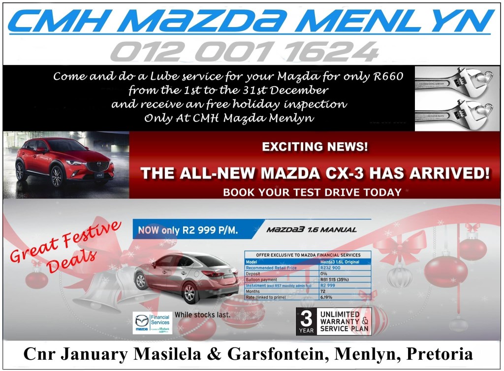 Mazda Menlyn Christmas Deals