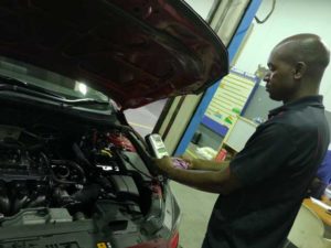 CMH Mazda Menlyn- Checking-batery-output